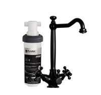Puretec Quick Twist Undersink Filter System using Ultra Z Filtration Technology with Tripla Black Mixer Tap