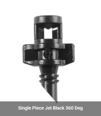 Single Piece Jets Microjet Spray 360° Black